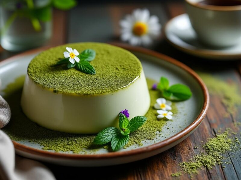 découvrez notre panna cotta au thé matcha, un dessert délicat et léger à savourer en toute occasion. parfait pour épater vos invités ou pour un moment de gourmandise, ce délice allie la douceur de la panna cotta à l'arôme subtil du thé matcha. une recette facile à réaliser qui ravira les papilles des amateurs de desserts raffinés.