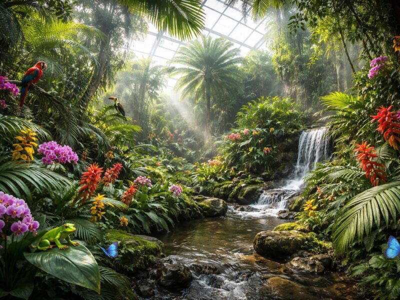 découvrez les merveilles de la serre des forêts tropicales humides, un écosystème fascinant regorgeant de biodiversité et de paysages luxuriants exceptionnels.